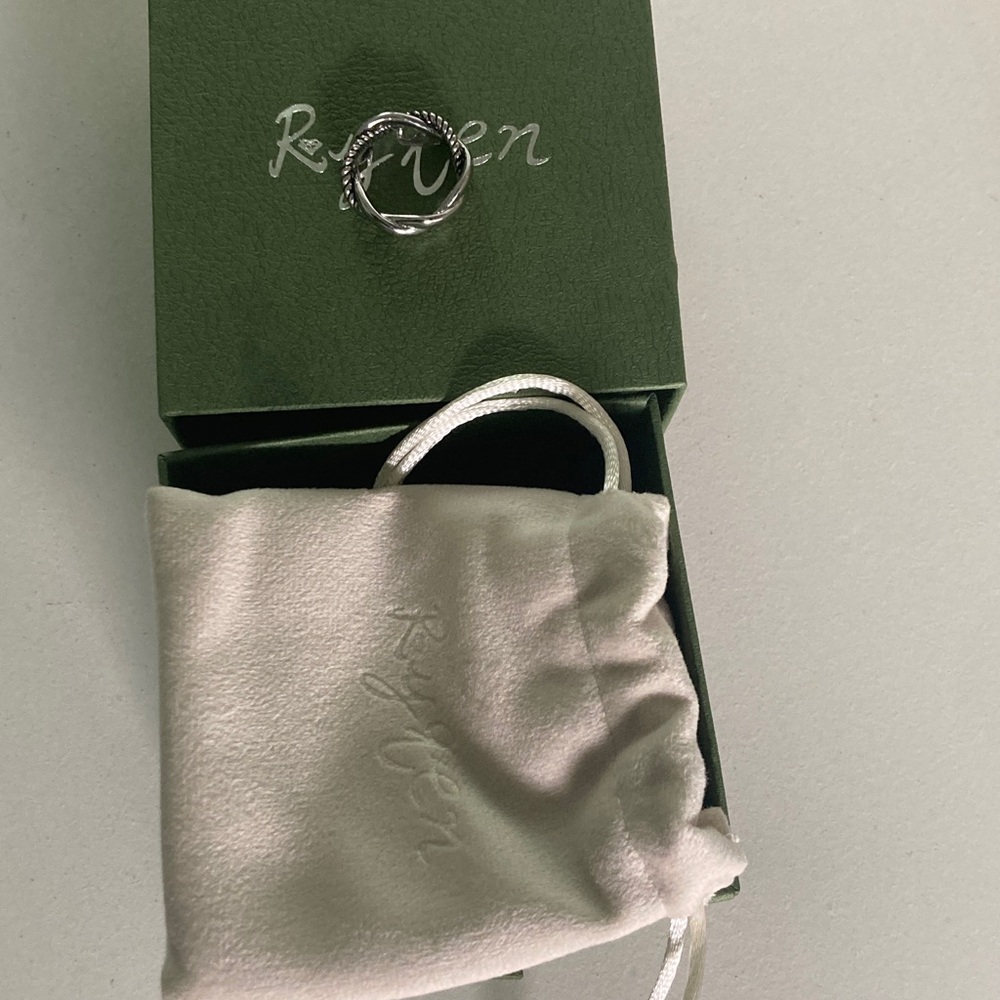 Revlon Silver-Tone Braided Ring with Branded Gift Pouch